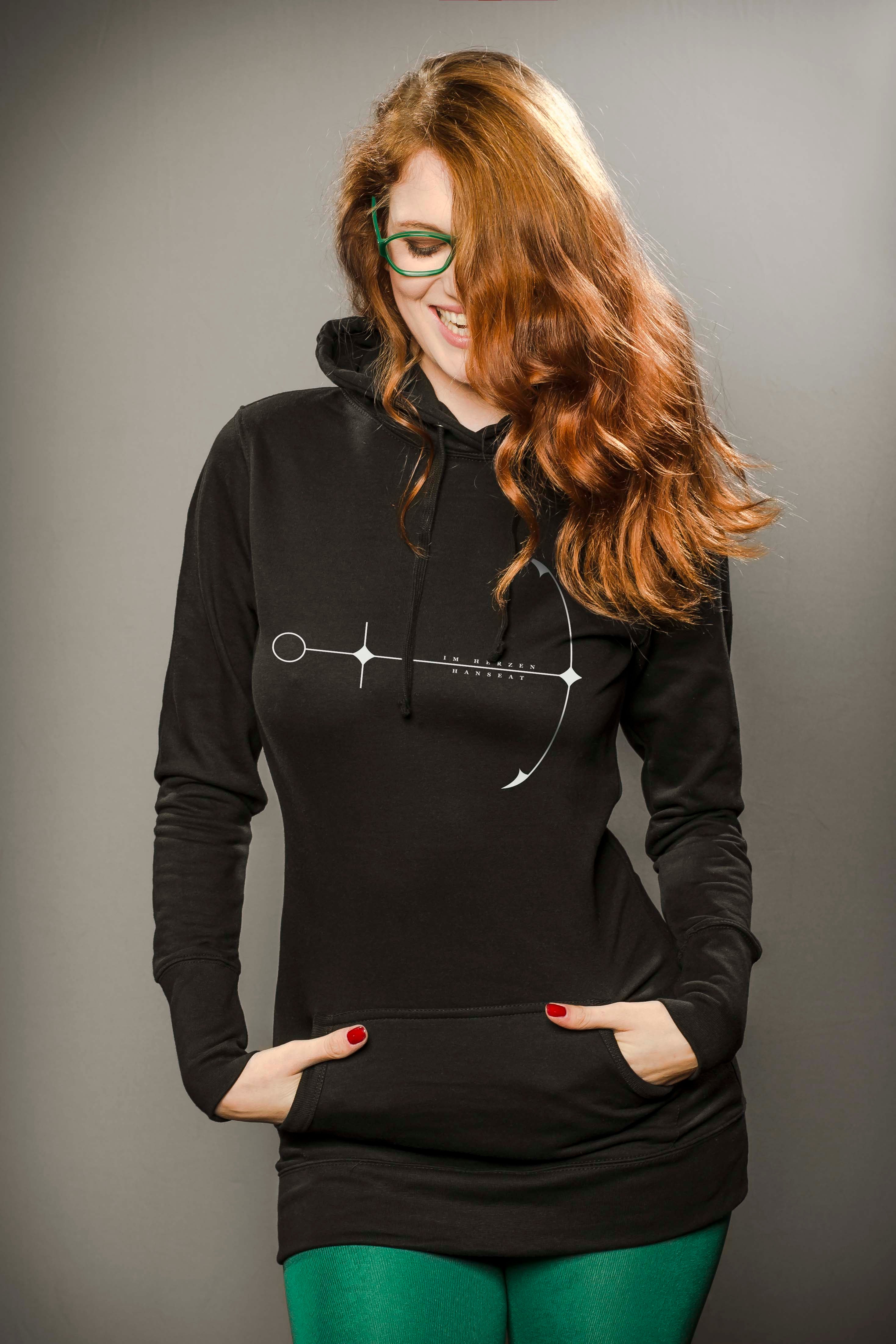 Im Herzen Hanseat 2 Longline Hoodie stylesucks